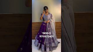 Organza lehenga 💜lehengalove fashion [upl. by Arutek]