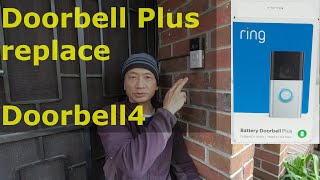 stepbystep replace hardwired RING Doorbell4 with Doorbell Plus [upl. by Ykroc]