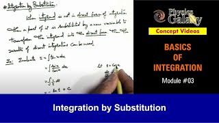 Class 11 Physics  Basics of Integration  3 Integration by Substitution  For JEE amp NEET [upl. by Ardnohs]