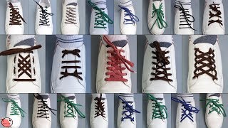 21 DIFFERENT SHOES LACE STYLES [upl. by Woodman]