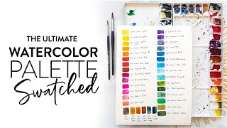 The ULTIMATE Watercolor Palette Swatched [upl. by Dewhirst]