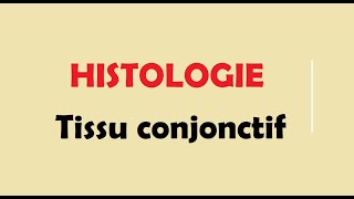 cours HISTOLOGIE Ep2 Tissu conjonctif [upl. by Lebiram]