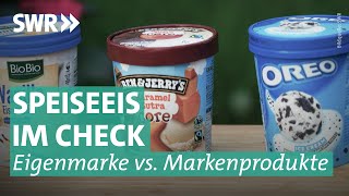 Eis von HäagenDasz Ben amp Jerrys amp Co Wirklich besser als manche Eigenmarken  Marktcheck SWR [upl. by Inalej541]