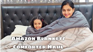 Amazon BlanketComforter Haul 2023  Best Comforter amp Duvet in lower price  Joy Of Rims [upl. by Adnuhsed]