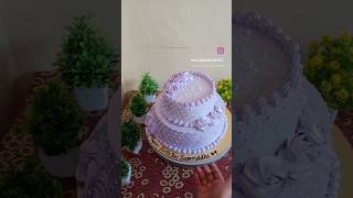 two tier cake designtwo tier cake decoration youtubeshorts viralshots yummy [upl. by Singhal]