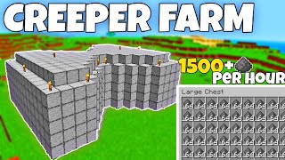 BEST 120 CREEPER FARM TUTORIAL in Minecraft Bedrock MCPE [upl. by Lotsyrc511]