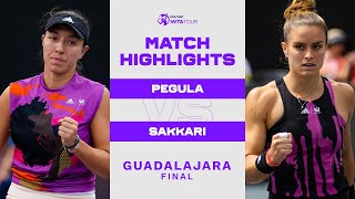 Jessica Pegula vs Maria Sakkari  2022 Guadalajara Final  WTA Match Highlights [upl. by Mosira344]