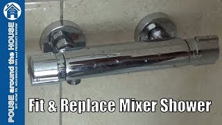 How to change a shower bar valve Shower mixer install amp replace [upl. by Zenger778]