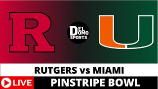 RUTGERS VS MIAMI LIVE  NCAAF Pinstripe Bowl Game Score Radio Dec 28 2023 [upl. by Marcile]