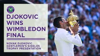 Gentlemens Singles Trophy Presentation  Wimbledon 2022 [upl. by Scully]