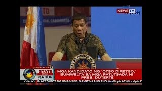 Pres Duterte binira ang mga kandidato ng Otso Diretso [upl. by Einaj]