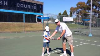 How to hold a tennis racquet  Quick tip for kids [upl. by Farleigh38]