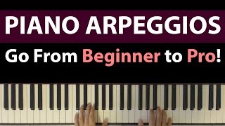 Piano Arpeggios Tutorial From Beginner to Pro  6 Patterns To Inspire Your Playing [upl. by Elletsirhc]