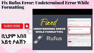 Fix Rufus Undetermined Error While Formatting [upl. by Hodgkinson693]