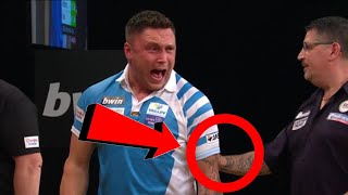 Gerwyn Price and Gary Anderson INCIDENT at the Grand Slam of Darts FINAL [upl. by Morena]