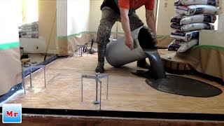 How to Make Plywood Subfloor Leveling with Screed Leveling Tripods Mryoucandoityourself [upl. by Wright292]