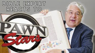 The Gutenberg Bible  Expert Reacts To Pawn Stars [upl. by Ecnadnac]