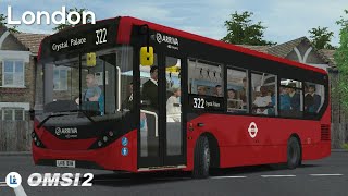 London Enviro 200 MMC  322 to Crystal Palace  OMSI 2 [upl. by Tonl387]