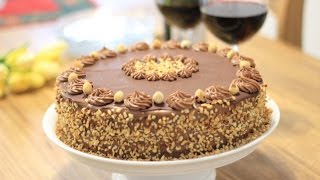 TORTA FERERO  FERRERO CAKE RECIPE [upl. by Adnamal]