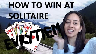 HOW TO WIN AT SOLITAIRE EVERY SINGLE TIME [upl. by Tnecnivleahcim921]