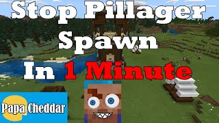 How to Stop Pillager Spawn  In One Minute  Minecraft  How to Tutorial  Pillager Tower [upl. by Tlaw]