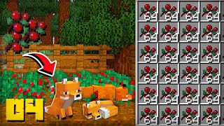 FARM DE AMORAS usando RAPOSAS COMIDA FÁCIL  Minecraft Survival 04 [upl. by Adnicaj334]