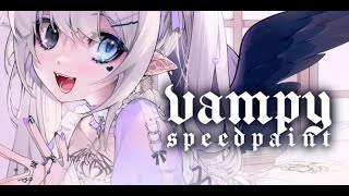 VAMPY 🎔（ SPEEDPAINT  PAINT TOOL SAI ） [upl. by Sams]