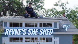 She Shed  Window and Shingle install  Costcos 10 x 12 Yardline Sterling Gable Shed [upl. by Carita400]