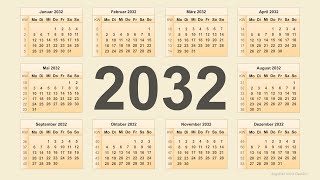 Kalender 2032 [upl. by Hestia]