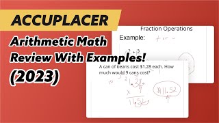 Accuplacer Arithmetic Math Review 2023 Next Generation [upl. by Ardin]