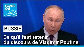 Menace nucléaire mesures sociales ce quil faut retenir du discours de Vladimir Poutine [upl. by Bollinger850]