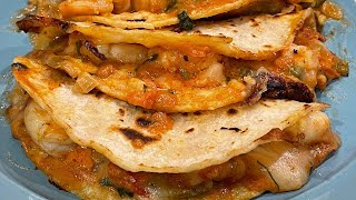 Cómo Hacer Unos Ricos Tacos Gobernador De Camarón Con Queso La Cocina De Sol [upl. by Nauqat795]