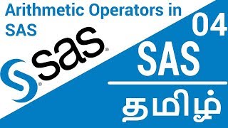 Arithmetic Operators In SAS in Tamil [upl. by Yzmar]