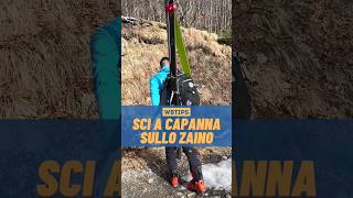 Sci a capanna Trasportiamo gli sci sullo zaino fino a dove inizia la neve scialpinismo tutorial [upl. by Alyel]