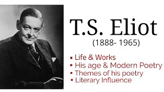 T S Eliot  Life and works  age amp Modern Poetry  Literary Critique in Hindi [upl. by Aillimac255]