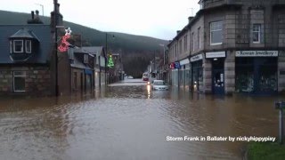 Storm Frank Ballater 30th December 2015 [upl. by Alemac]