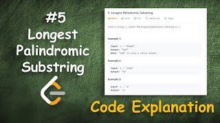 Longest Palindromic Substring  Live Coding with Explanation  Leetcode  5 [upl. by Marcela720]