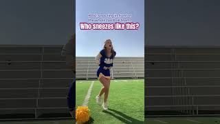 Who sneezes like this cheer cheerleader football nfl lacey shortsfeed allstarmoment [upl. by Novart808]