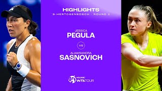 Jessica Pegula vs Aliaksandra Sasnovich  2024 sHertogenbosch Round 1  WTA Match Highlights [upl. by Ahsilaf]