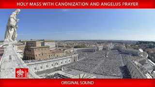 October 20 2024 Holy Mass with Canonization and Angelus Prayer  Pope Francis [upl. by Cindie425]