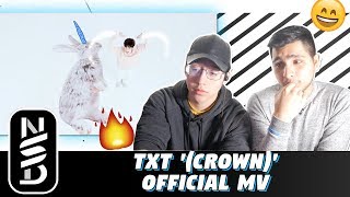 GUYS REACT TO TXT 투모로우바이투게더 어느날 머리에서 뿔이 자랐다 CROWN Official MV [upl. by Oirromed]