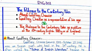 The Prologue to the Canterbury Tales geoffreychaucer ENG302 pu [upl. by Eudo]