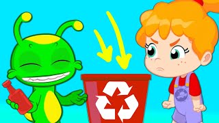 Groovy Le Martien  Apprenez les couleurs en recyclant Des dessins éducatifs pour enfants [upl. by Hodosh84]