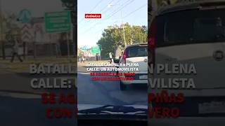 Batalla campal entre un automovilista y un colectivero shorts [upl. by Okihsoy538]