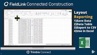 FieldLink Tip 19Trimble Connect to Excel reporting [upl. by Adnilim]