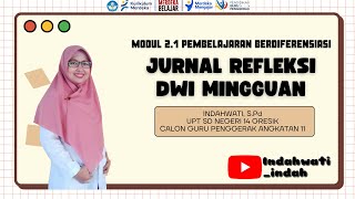 Jurnal Refleksi Dwi Mingguan Modul 21  Pembelajaran Berdiferensiasi  Indahwati SPd [upl. by Arymas]