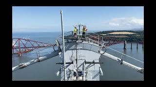 BEAR Scotland bagpipers celebrate 60 years of Forth Road Bridge [upl. by Annaliese]