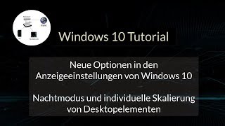 Ändern der Anzeigeeinstellungen unter Windows 10 [upl. by Wadsworth]