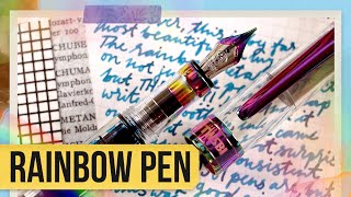 Rainbow Fountain Pen TWSBI Iris Diamond 580 Review and Comparison [upl. by Drusilla]