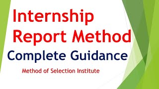 Internship Report Method  PSY 619  Psychology  Virtual university students guide [upl. by Edana]